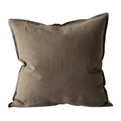 Washed linen cushion cover 50x50 cm, Taupe