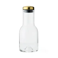 Water Bottle carafe, glass-brass
