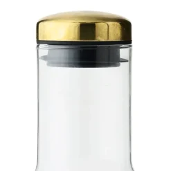 Water Bottle carafe, glass-brass