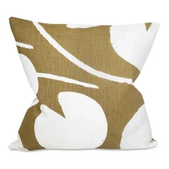 Water lilies cushion cover, yellow-white
