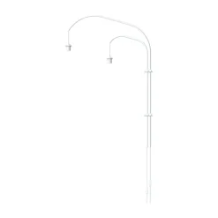 Willow double wall hanger for lamp, white
