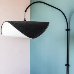 Willow wall hanger for lamp single, black