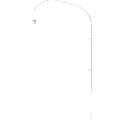 Willow wall hanger for lamp single, white
