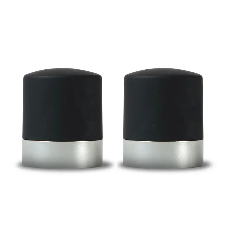 Wine and champagne cork 2-pack, Black-silver