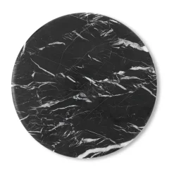 Wire Stool VP11 tabletop Ø38 cm, Marble Nero Marquina