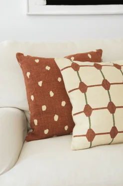 Yash reverse cushion cover 50x50 cm, Terracotta base