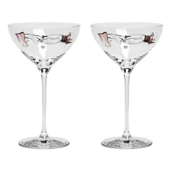 You and me together champagne coupe 32 cl 2-pack, Clear / Multi