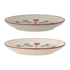 Yule plate Ø16 cm 2-pack, White