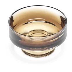 Zuma low footed bowl M Ø13.6 cm, Amber