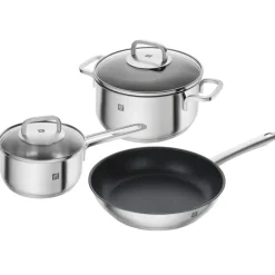 Zwilling Cube set of pots 3 pieces, stainless steel-clear