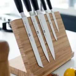 Zwilling knife block with magnet, bamboo wood