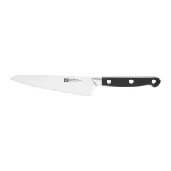 Zwilling Pro compact serrated chef's knife 14 cm, Black-stainless steel