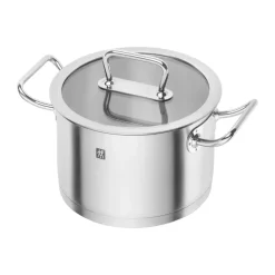 Zwilling Pro pot high with glass lid stainless steel, 3.5 L