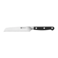 Zwilling Pro serrated utility knife 13 cm, Black-stainless steel