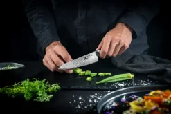 Zwilling Tanrei compact chef's knife 14 cm, Damascus-black