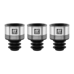 Zwilling Vacuum Wine Stopper 3-Pack, Stainless steel
